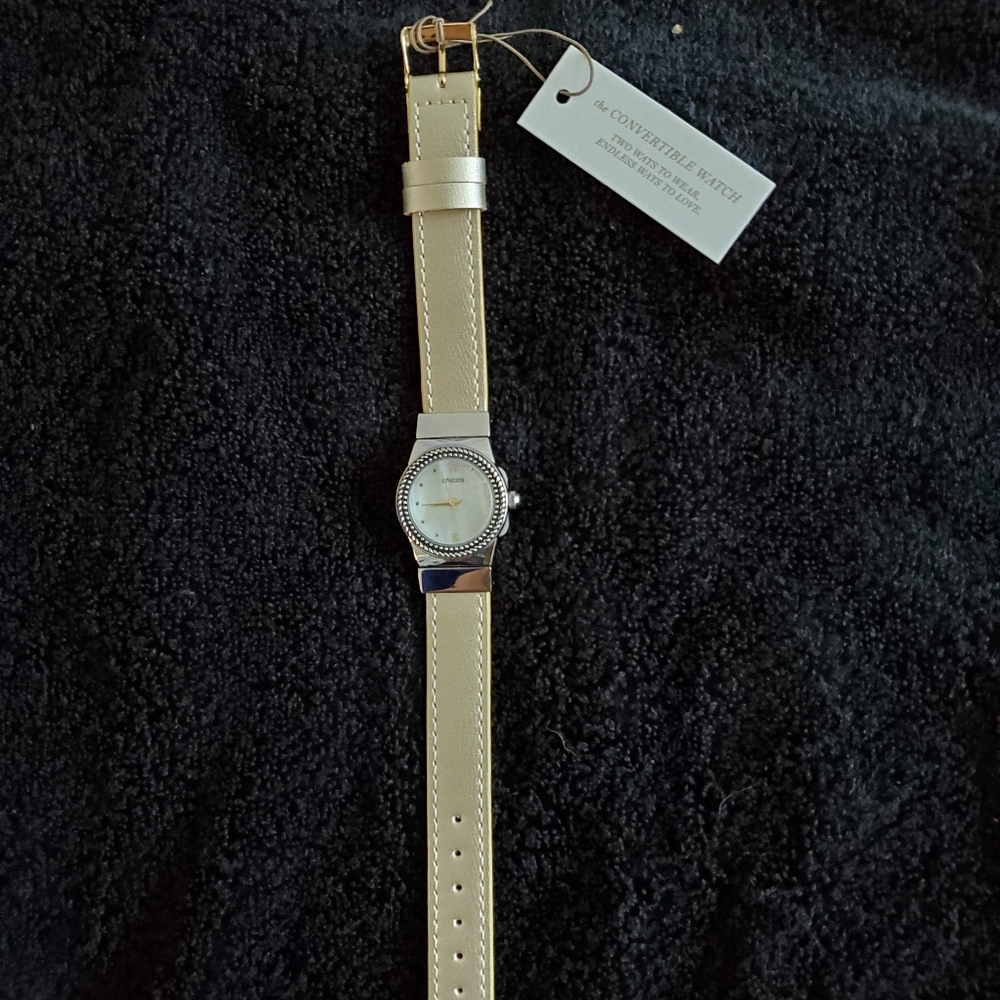 Chico's reversable gold / silver watch NWT